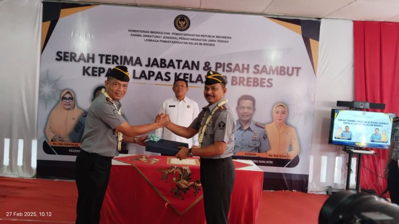 Sertijab Kalapas Brebes, Gowim Mahali gantikan Isnawan Pimpin Lapas Klas IIB Brebes (Labre). Foto:Poskota.online