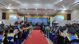 256 Mahasiswa UMUS Brebes tahun akademik 2024-2025 diwisuda pada wisuda ke 9. Foto: doc UMUS