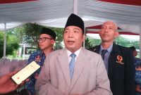 Ketua dewan kesenian daerah brebes, Pamor wicaksono menegaskan jangan sekali-sekali melupakan sejarah pada peringatan hari pahlawan 2025. Fot: Poskota.online