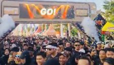 Ribuan peserta mengikuti 5K Runnyversary  satu dekade Grand Dian Hotel Brebes pada Minggu (21/12). Fot: istimewa.